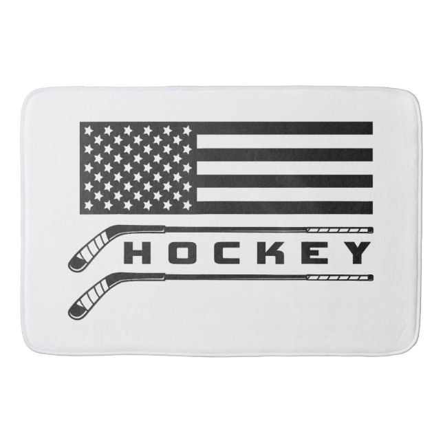 Tapis De Bain Drapeau américain Hockey Appareils - Drapeau améri (Devant)