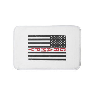Tapis De Bain Drapeau américain vintage vector design patriotiqu