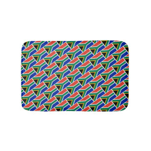 Tapis De Bain DRAPEAU D'AFRIQUE DU SUD Patriotique Géométrique M