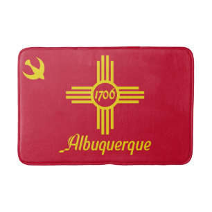 Tapis De Bain Drapeau d'Albuquerque, Nouveau-Mexique