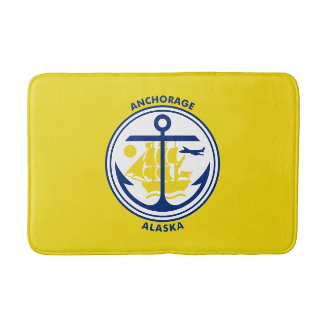 Tapis De Bain Drapeau d'Anchorage, Alaska Bath Mat (Devant)