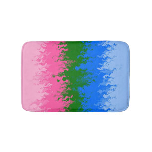 Tapis De Bain Drapeau de fierté omniromantique abstrait ondulé t