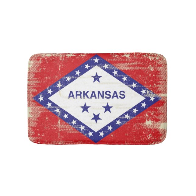 Tapis De Bain Drapeau de grunge de l'Arkansas (Devant)