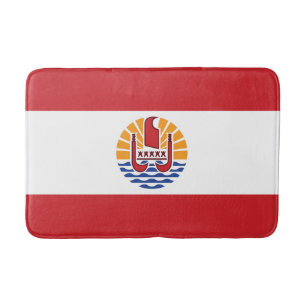 Tapis De Bain Drapeau de la Polynésie française