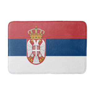 Tapis De Bain Drapeau de la Serbie