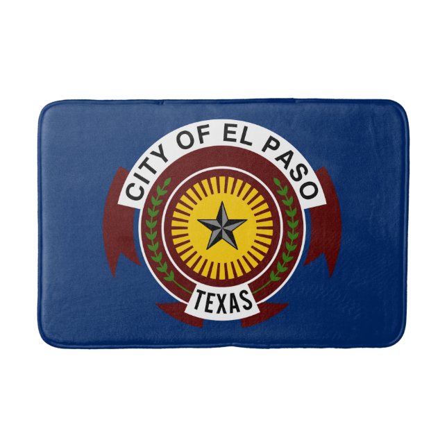 Tapis De Bain Drapeau de la ville d'El Paso, Texas Bathroom Mat (Devant)