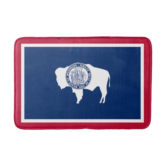 Tapis De Bain Drapeau de l'État du Wyoming (Devant)