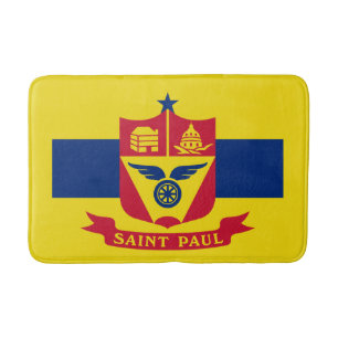 Tapis De Bain Drapeau de St Paul, Minnesota salle de bain Mat