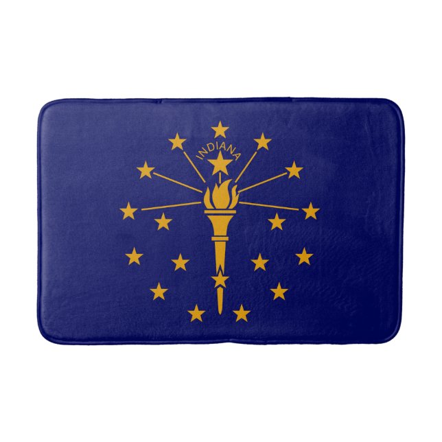 Tapis De Bain Drapeau d'état Indiana (Devant)