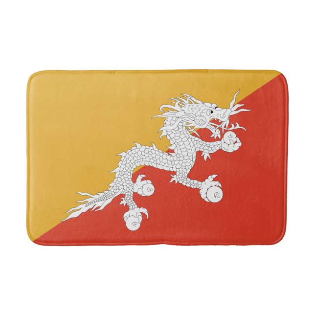 Tapis De Bain Drapeau du Bhoutan patriotique (Devant)