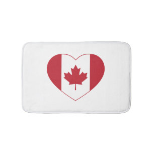 Tapis De Bain Drapeau du Canada Mat de bain cardiaque