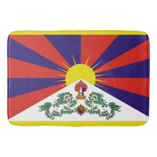 Tapis De Bain Drapeau du Tibet - Drapeau du lion des neiges