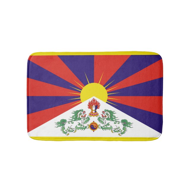 Tapis De Bain Drapeau du Tibet libre (Devant)
