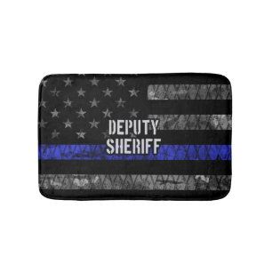 Tapis De Bain Drapeau en détresse du shérif adjoint
