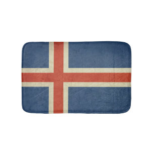 Tapis De Bain Drapeau grunge d'État souverain de l'Islande