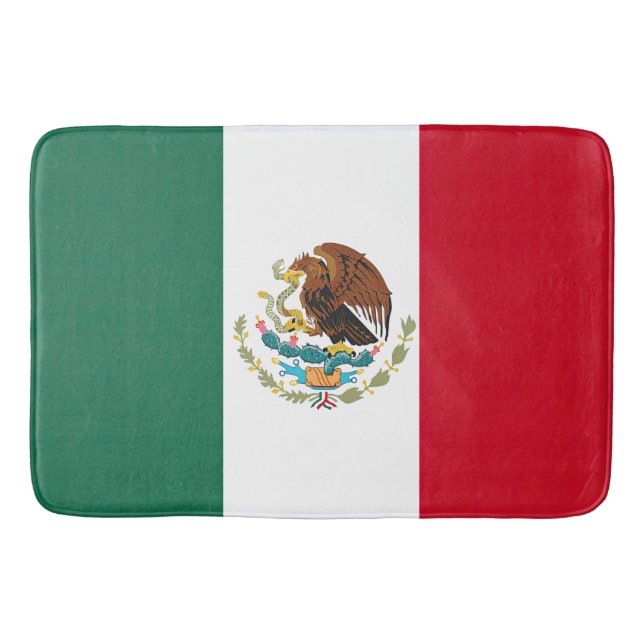 Tapis De Bain Drapeau Mexique Tricolore (Devant)