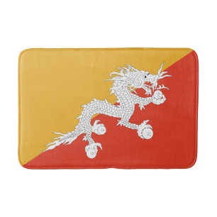 Tapis De Bain Drapeau patriotique du Bhoutan