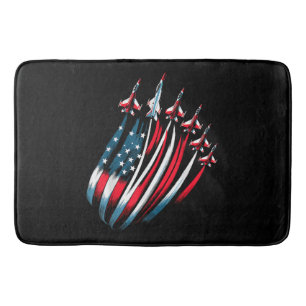 Tapis De Bain Drapeau Patriotique USA Jets Boys 4 juillet