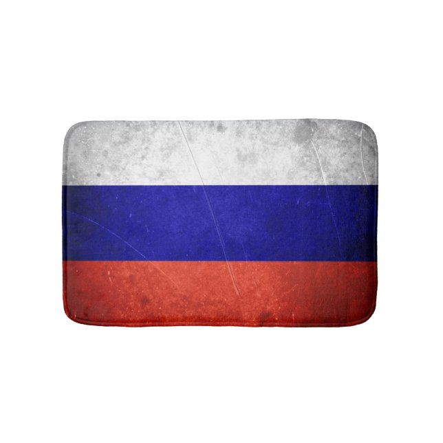 Tapis De Bain Drapeau russe grunge (Devant)