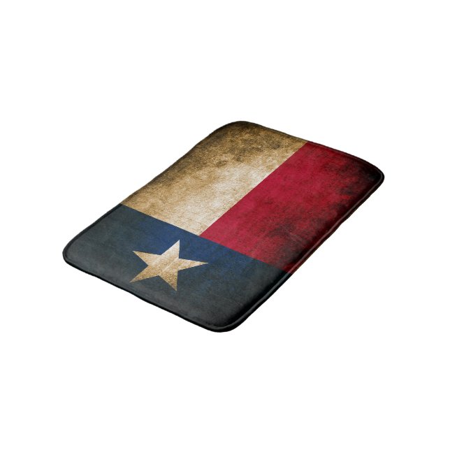 Tapis De Bain Drapeau rustique patriotique du Texas (Angle)