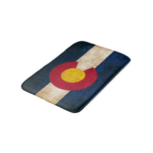 Tapis De Bain Drapeau rustique vintage du Colorado