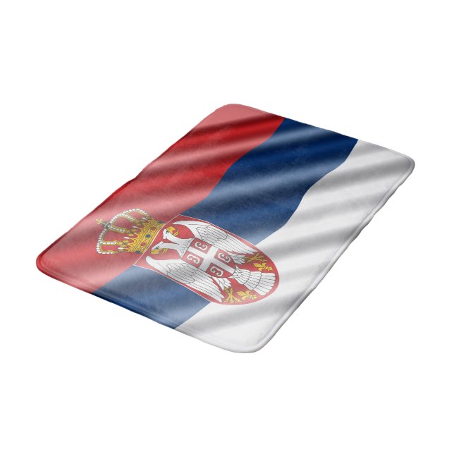 Tapis De Bain Drapeau serbe (Angle)