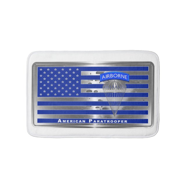 Tapis De Bain Drapeau spécial américain de parachutistes (Devant)