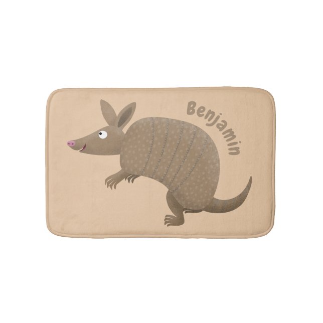 Tapis De Bain Drôle armadillo joyeux dessin animé (Devant)