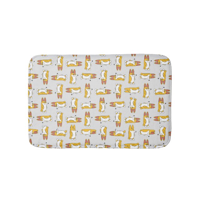 Tapis De Bain Drôle Cartoon Corgi Motif (Devant)