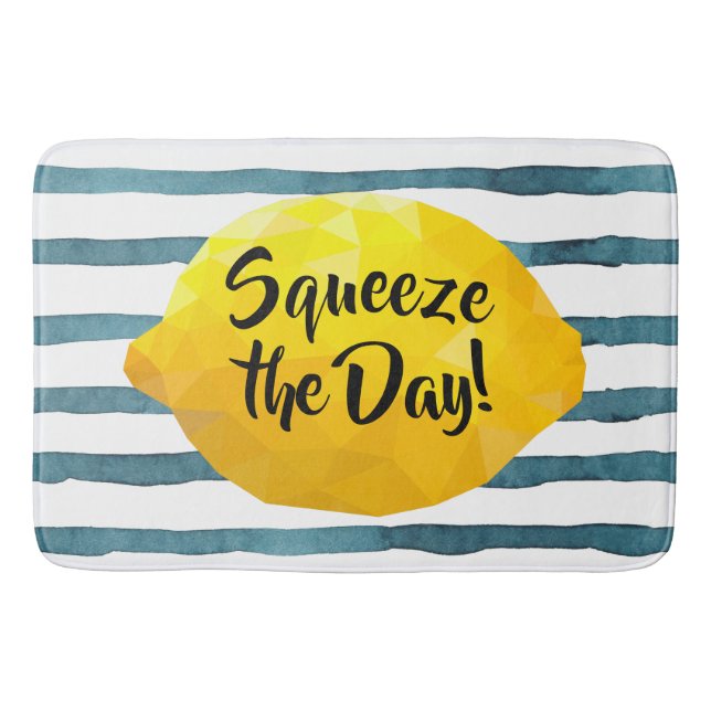 Tapis De Bain Drôle de Squeeze Day Script Lemon 3D (Devant)