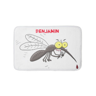 Tapis De Bain Drôle dessin d'insecte moustique