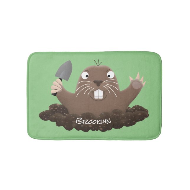 Tapis De Bain Drôle gopher de poche creusant dessin dessin de de (Devant)