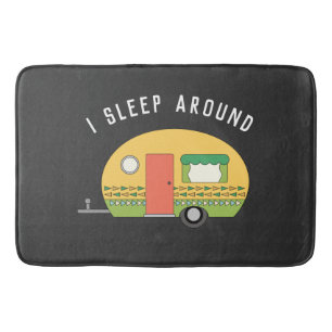 Tapis De Bain Drôle Je Dors Autour Du Camper RV Dark