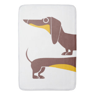 Tapis De Bain Drôle mignon dachshund pour parent chien long