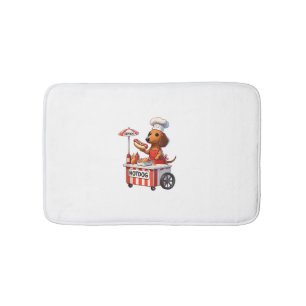 Tapis De Bain Drôle Weenie Dachshund Chien Saucisse Hotdog Sandw