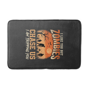 Tapis De Bain Drôles de zombies Halloween nous poursuivent Desig