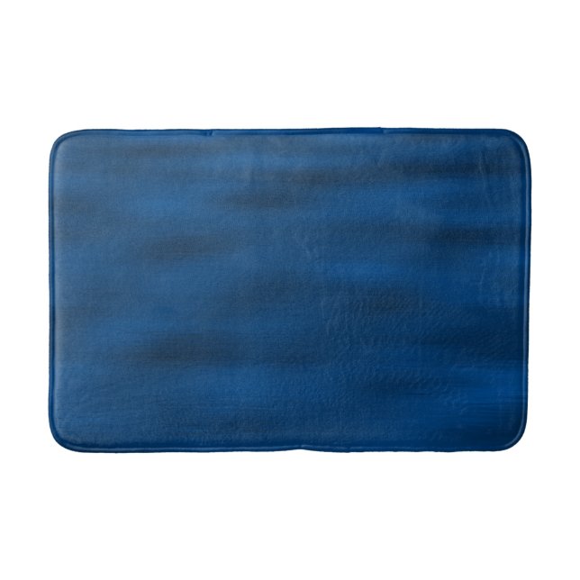 Tapis De Bain Eau Bleue Foncé Ondes (Devant)