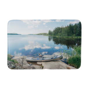 Tapis De Bain Eau   Canot sur le lac Suède
