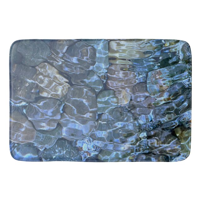 Tapis De Bain Eau de ruissellement, ruisseau, vapeur, Pierres so (Devant)