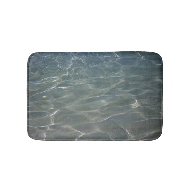 Tapis De Bain Eau des Caraïbes Bleu Abstrait Nature (Devant)