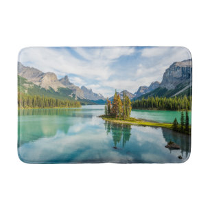 Tapis De Bain Eau   Lac Maligne, Parc national Jasper, Canada