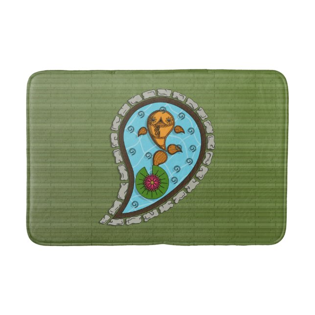 Tapis De Bain Écaille le bain de poisson d'or (Devant)