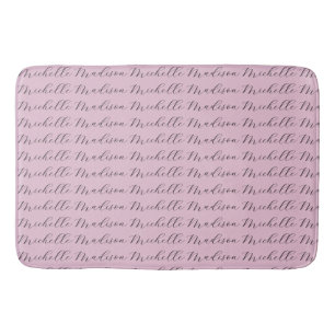 Tapis De Bain Écriture manuscrite minimaliste de nom classique