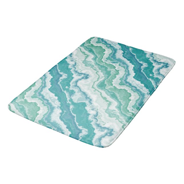 Tapis De Bain écume de mer marbrée : (Angle)