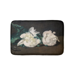 Tapis De Bain Edouard Manet - Branche des pivoines blanches, sec