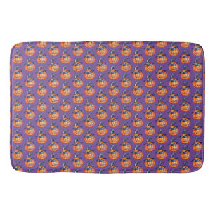 Tapis De Bain Éffrayant sourire Halloween citrouille papier enve