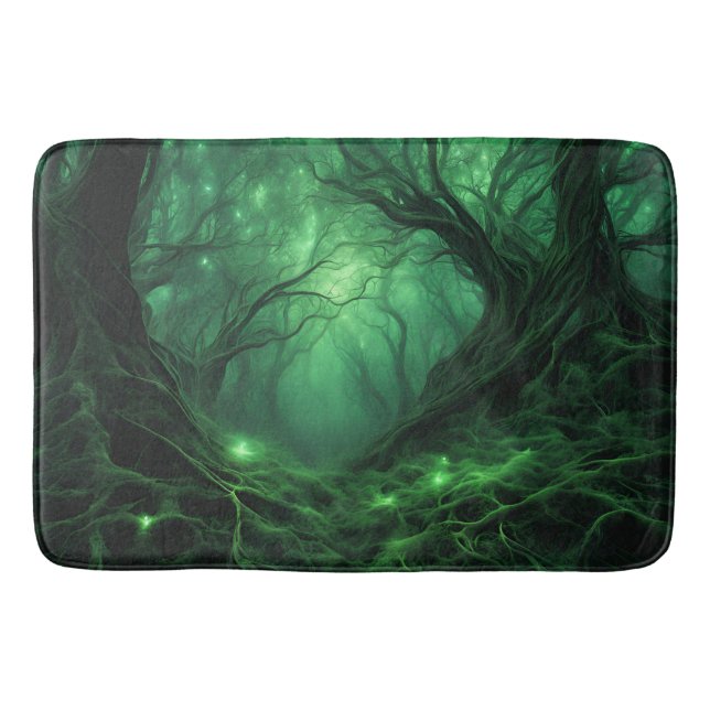 Tapis De Bain Éffrayante Forêt verte foncée (Devant)