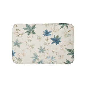 Tapis De Bain Élégant Boho Vintage Feuille érable modèle floral
