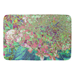 Tapis De Bain Élégant Corail et Chartreuse Limelight Hydrangea
