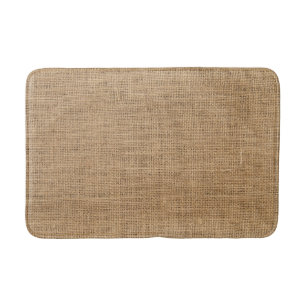 Tapis de bain élégant de texture de toile de jute